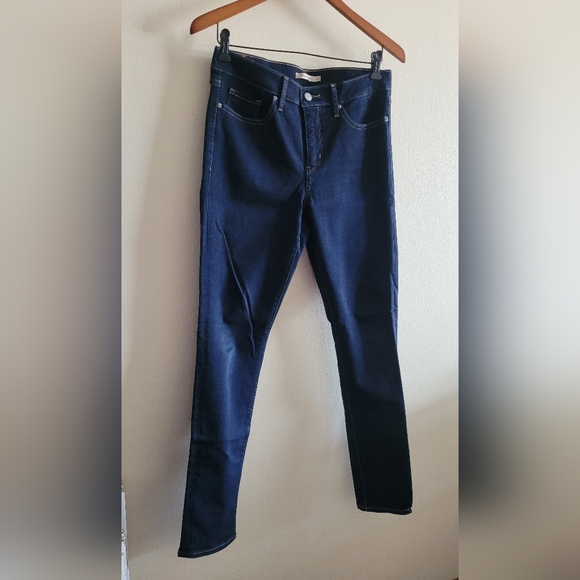 Levi's 311 Shaping Skinny classic dark denim wash Women's size 29 blue jeans - Picture 6 of 12